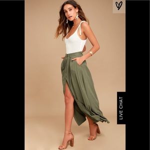 My Squad Olive Green Maxi Shirt